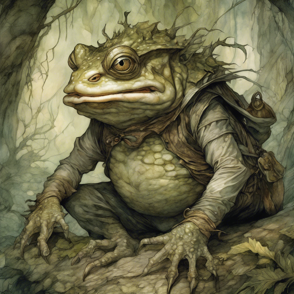 Portrait of Percy Croaker - Percy Croaker is the gigantic toad monster lurking in the swamp at the edge of town. People whisper scary stories about him, but some believe he's just misunderstood.