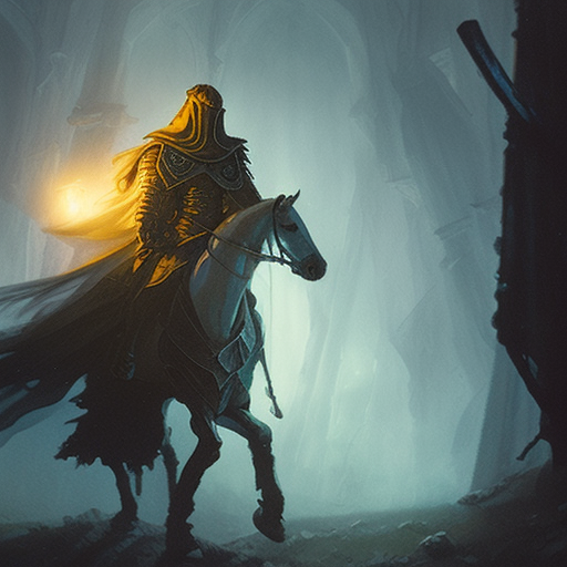 Portrait of Sir Aric the Valiant - The Ghostly Guardian of Pelor, Knight of the Radiant Sun