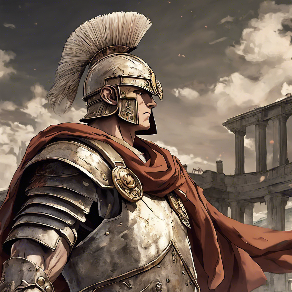 Portrait of Maximus Decius - A stoic and honorable commander who earned a fearsome reputation on the battlefield.