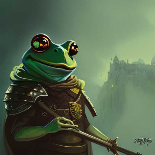 Portrait of Sir Croakimus - Knight of the Swamp, Defender of the Lily Pads, Champion of the Frogs