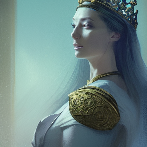 Portrait of Queen Amara Zephyr - The Unseated, Lady of the Winds, Empress of the Skies